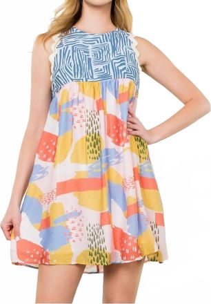 THML Clothing Liv Dress In Pink Multi