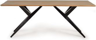 Giner&Colomer Mesa de comedor estilo industrial en madera maciza