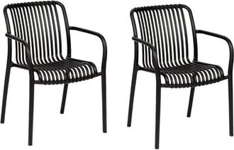 Far Kit 2 sedie polipropilene cucina bar ristorante sedia interno esterno nero 689ni