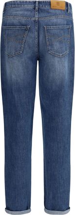 Brunello Cucinelli Mens Cuffed Jeans Denim Medio Old Cotton