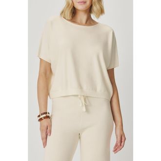 Splendid Christa Short Sleeve Sweater in Shell White at Nordstrom, Size X-Large