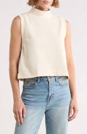 Dress To High Neck Boucle Tank in Off White at Nordstrom Rack, Size Medium