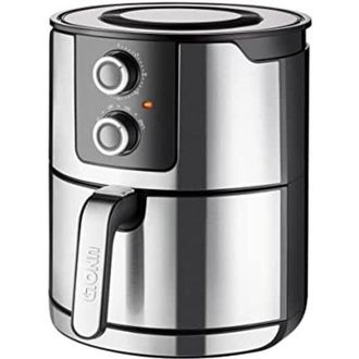 Unold 58655 Freidora Doble 5 L 1400 W Freidora De Aire Caliente Negro, Acero Inoxidable - Unold