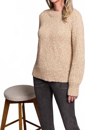 Tribal Novelty Mix Longsleeve Mock Neck Sweater In Sandstone