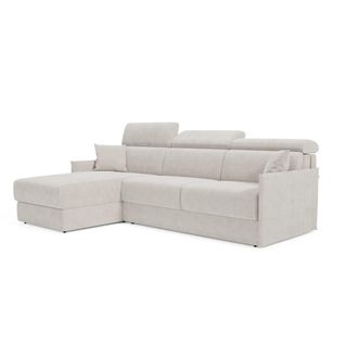 Divani.Store Sof&aacute; esquinero convertible impermeable 252 cm izquierdo blanco