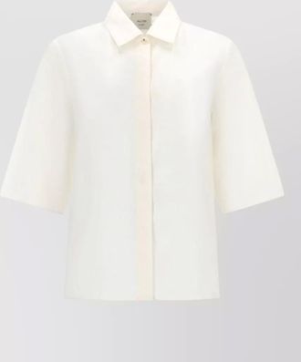 Alysi silk cropped shirt