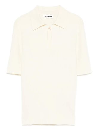 Jil Sander short-sleeve T-shirt - women - Virgin Wool - 34 - Neutrals