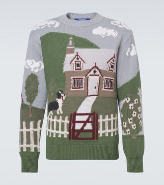 Junya Watanabe Jersey de algod&oacute;n y lana en intarsia