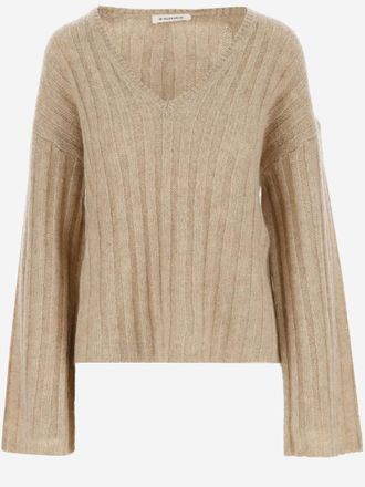 By Malene Birger Beige V-Neck Long Sleeves Sweater