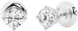 Grown Brilliance 14K White Gold IGI Certified 2 Carat Round Cut Lab Grown Diamond Stud Earrings for Women, VS Clarity, E-F Color