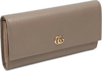 Gucci petite marmont leather wallet - women - Calf Leather/Calf Leather - One Size - Neutrals