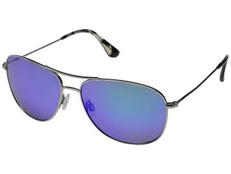 Maui Jim Cliff House Sport Sunglasses Silver/Blue Hawaii, Polycarbonate/Titanium