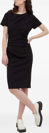 Tiger Of Sweden Abito midi a maniche corte - Nero