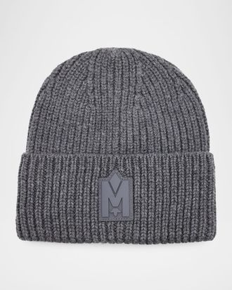 Mackage Men & apos;s M-Logo Patch Beanie Hat