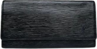 Louis Vuitton Pre-owned Long Wallet - Dames - Vintage Accessoires - Zwart - ONE Size - Leer - Vintage