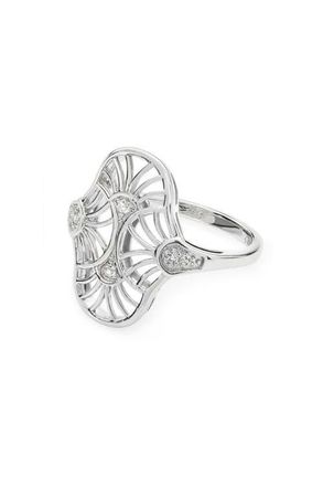 Lucy Quartermaine Art Deco Oval Ring in Sterling Silver at Nordstrom, Size 5.5