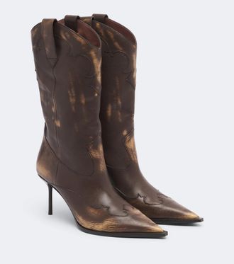 PARIS TEXAS Lidia leather cowboy boots