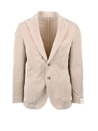 L.B.M. 1911 Cotton Velvet Jacket with Flexible Fit and Rounded Design