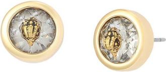 Kurt Geiger Round Stone Stud Earrings in Gold/crystal at Nordstrom