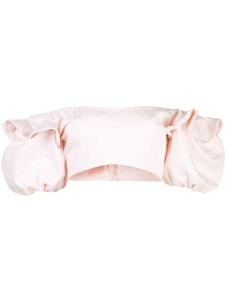 Ellery Hilaria cotton cropped top - women - Cotton - 10 - Pink