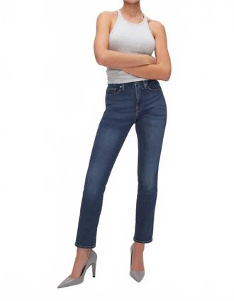 Good American Good Legs Straight Jeans In Blue004