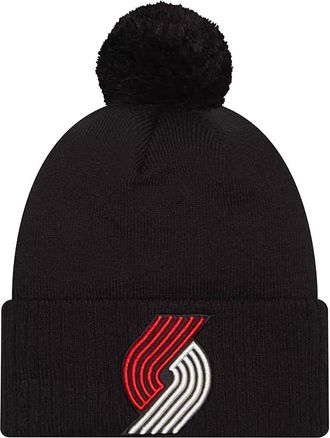 New Era Portland Trail Blazers 2023-2024 City Edition Knit Cuff Pom Beanie Hat Black, Black, One size