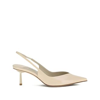 Le Silla Schoenen, Dames, Beige, 37 1/2 EU, Leer, Vivienne Slingback 60 mm