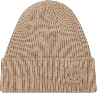Gucci Geribbelde Baret - Dames - Hoeden - Bruin - S - Kasjmier - Accessoires