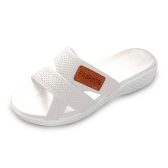 Generic Womens Summer Fashion Flip Flops Outdoor Casual Comfortable Beach Cloth Slippers for Ladies with Soft Sole Lightweight Design (Beige, 4.5)