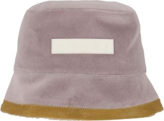 Marni Pink Logo Patch Bucket Hat