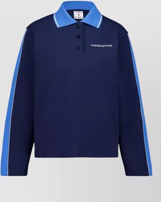 Casablanca polo collar sweatshirt long sleeve stripes