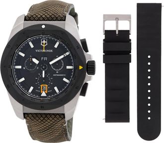 Victorinox by Swiss Army I.N.O.X. Chronograph Quartz Black Dial Mens Watch 241988.1