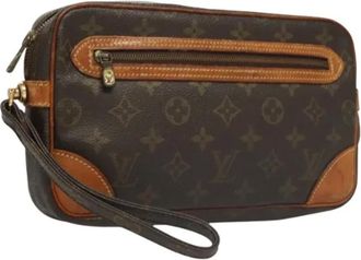 Louis Vuitton Pre-owned Tela clutches - - Pre-owned - Donna - Marrone - ONE SIZE