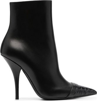 Tom Ford pointed toe leather ankle boots - women - Calf Leather/Calf Leather/Calf Leather - 40.5 - Black