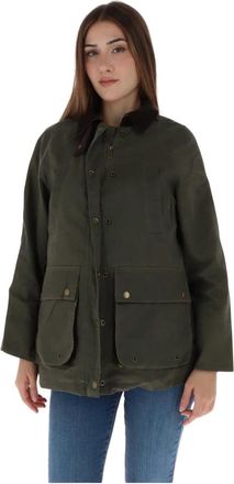 Pepe Jeans London Jas met gewaxte afwerking - Dames - Jassen - Groen - Maat: S Katoen