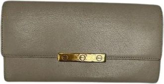 Cartier Pre-owned Vintage Portemonnee - Dames - Vintage Accessoires - Beige - ONE Size - Leer - Vintage