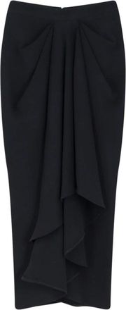 Givenchy Gedrapeerde midi-rok in cr&ecirc;pe cady - Dames - Midirokken - Zwart - XS - Rokken