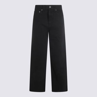 Khaite Black Cotton Jeans
