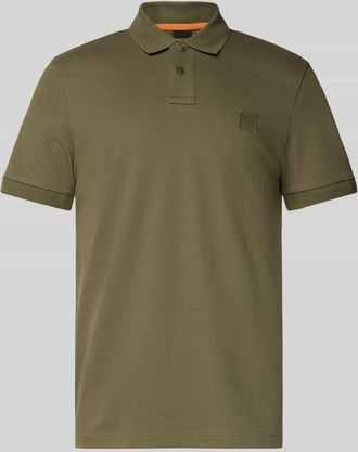 Boss Orange by Hugo Boss BOSS Orange Slim Fit Poloshirt aus Baumwoll-Mix in Khaki, Größe XXL