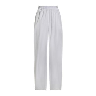 Fabiana Filippi Wide Trousers, female, White, Size: XS Pantal&oacute;n ancho de algod&oacute;n