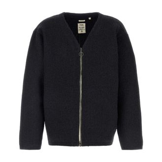 Nanam&iacute;ca Cardigans, male, Blue, Size: M Ribbed Zip-Front Cardigan