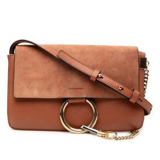 Chlo&eacute; Pre-owned Chloe Small Suede and Calfskin Faye Crossbody Ladies S197WI503USPEXPE