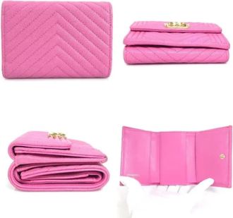Chanel Pre-owned Wallets, female, Pink, Size: ONE SIZE Pre-owned Leather Wallet