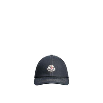 Moncler Moncler Denim Baseball Cap, Men, Blue, Size: One Size