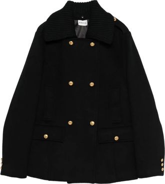 P.A.R.O.S.H. Jack met geribbelde kraag - Zwart