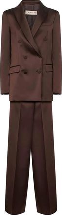 Blanca Vita Completo doppiopetto con revers a lancia - Marrone