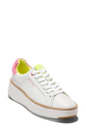 Cole Haan GrandPro Topspin Platform Sneaker in Optic White Tumbled at Nordstrom, Size 6.5