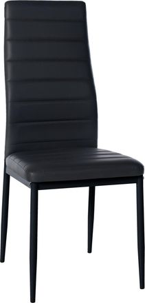 Clp Silla De Comedor Mayfair Negro Simil Cuero