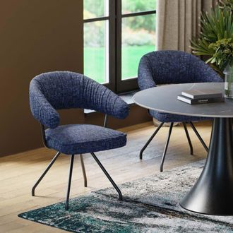 Kare Design Silla giratoria arabella azul