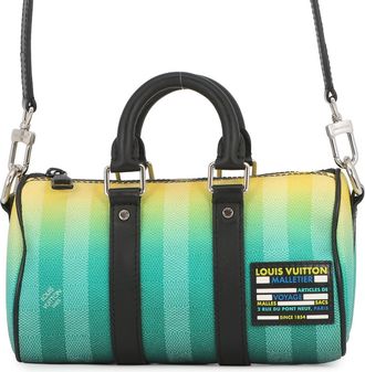 Louis Vuitton Black Damier Canvas Green Yellow Handbag Shoulder Bag (Pre-Owned)